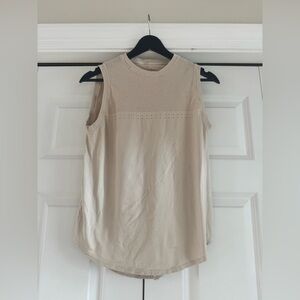 Varley Cream Sleeveless Tank Top